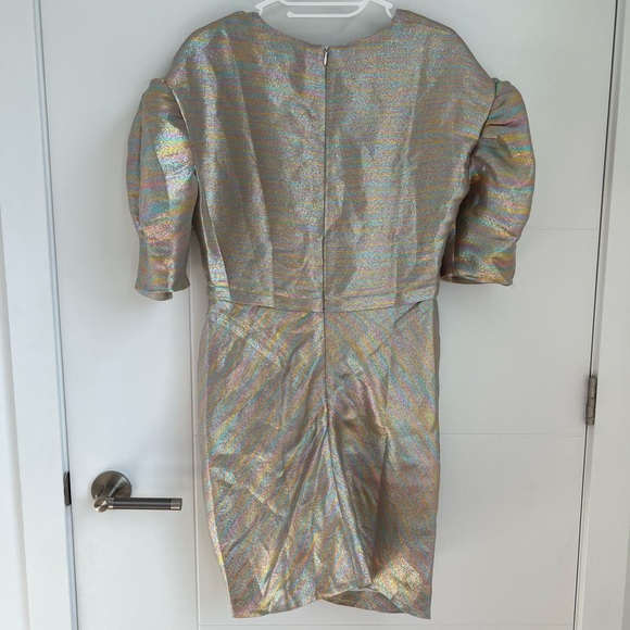 Birgitte Herskind Puff Sleeve, Sparkly Dress, Size US 8 - Picture 2 of 5